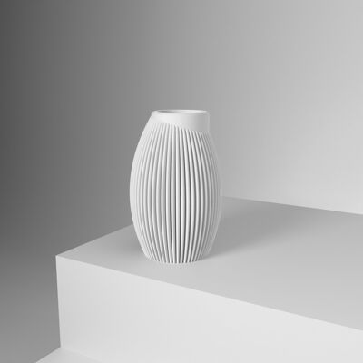 Dekorative Vase Lina L-Weiß