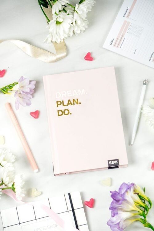 Productivity planner - Dream. Plan. Do. (pink)