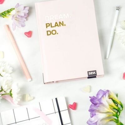Productivity planner - Dream. Plan. Do. (pink)