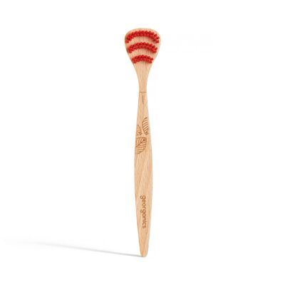 Brosse à langue en bois de hêtre