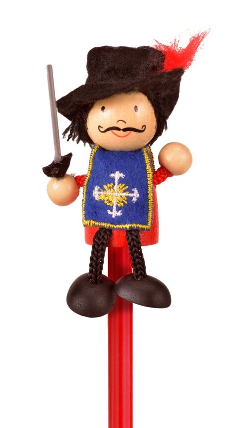 Musketeer Pencil - with wood and material pencil topper