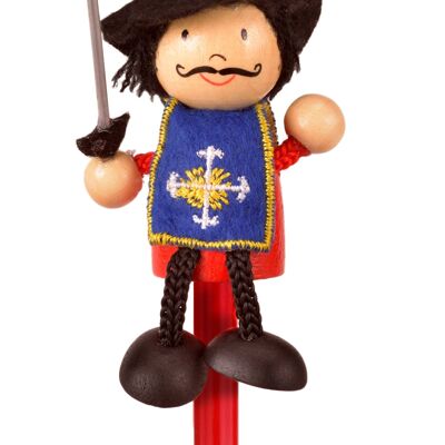 Musketeer Pencil - with wood and material pencil topper