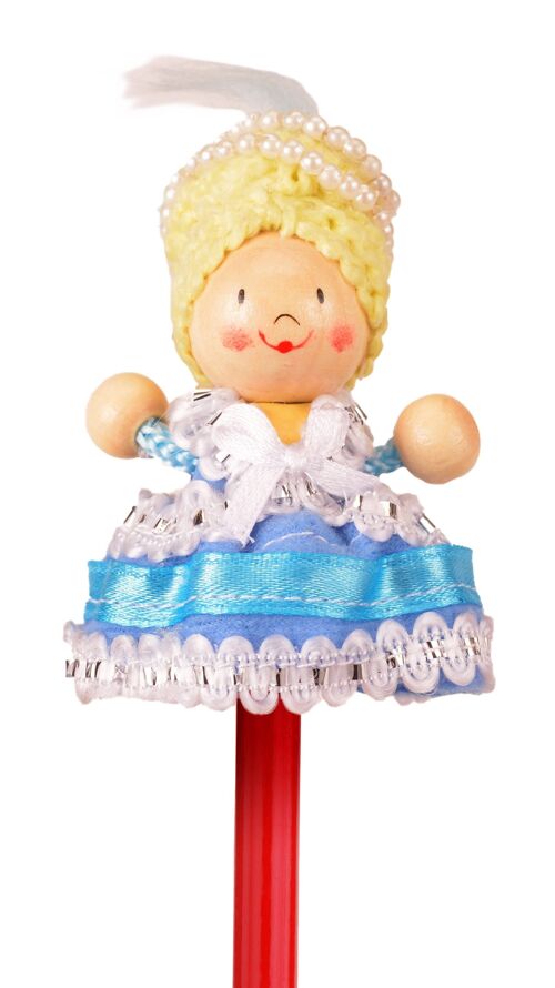 Marie Antoinette Pencil - with wood and material pencil topper