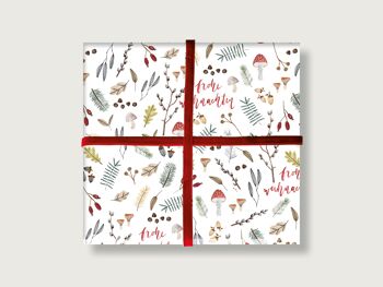 Papier cadeau "Naturally(e) Christmas" | Din A2 | Noël | arc | arcs | Illustration | collage | motif || COEUR & PAPIER 1