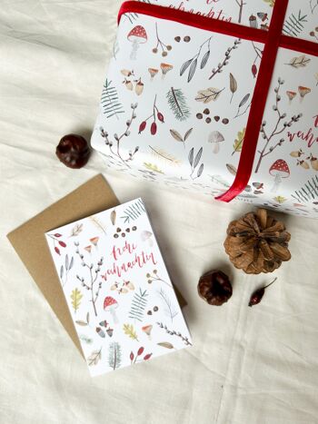 Papier cadeau "Naturally(e) Christmas" | Din A2 | Noël | arc | arcs | Illustration | collage | motif || COEUR & PAPIER 6