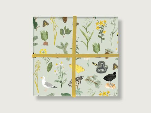 Geschenkpapier "Natur" | Din A2 |  Natur | Pflanzen | Bogen | Bögen | Illustration | Collage | Muster  || HERZ & PAPIER