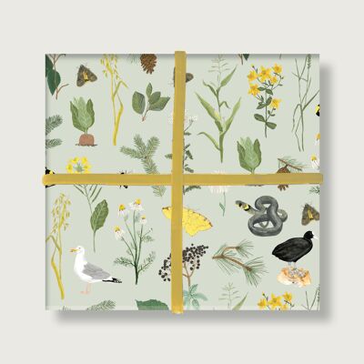 Papier cadeau "Nature" | Din A2 | naturel | Plantes | arc | arcs | Illustration | collage | motif || COEUR & PAPIER