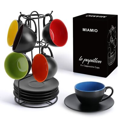 Juego de tazas de capuchino colección Le Papillon