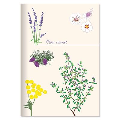Notizbuch mit Blumenmuster – Taschenformat