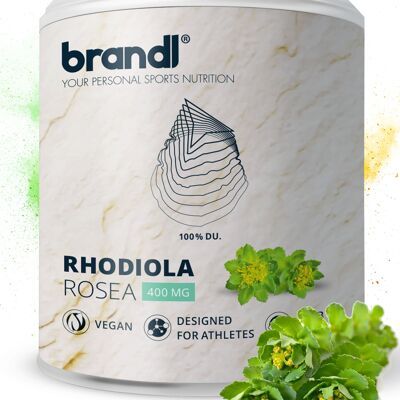 Brandl® Capsules d'extrait de Rhodiola Rosea à dosage élevé | Premium roseroot végétalien et testé en laboratoire externe