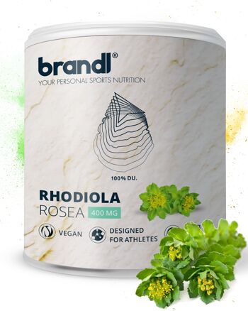 Brandl® Capsules d'extrait de Rhodiola Rosea à dosage élevé | Premium roseroot végétalien et testé en laboratoire externe 1