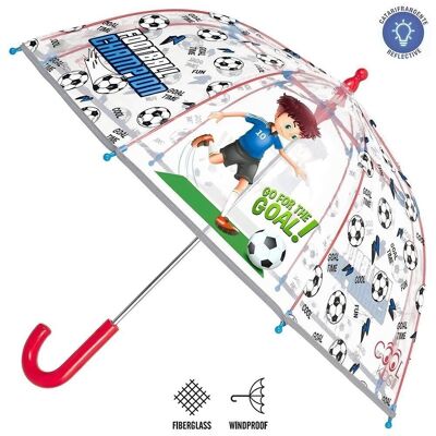 Parapluie cloche pour enfant Football manuel coupe-vent 67 cm