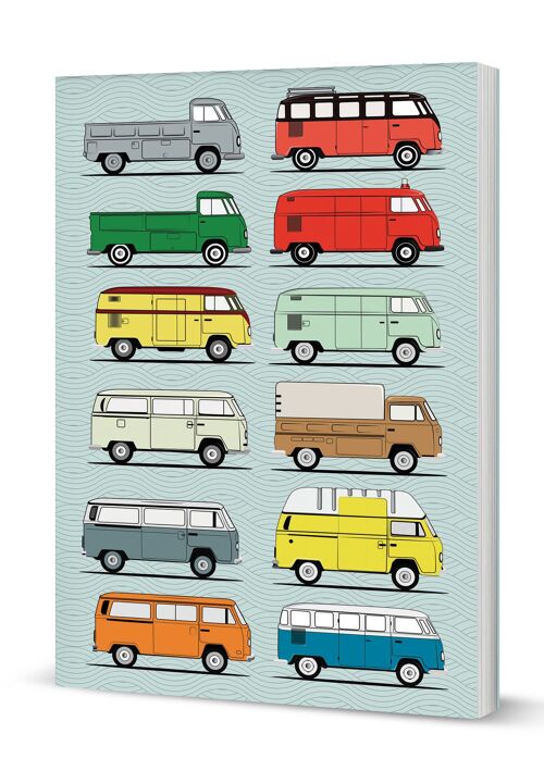 Camper Van Softback Notebook (A5 Lined 120 Pages)