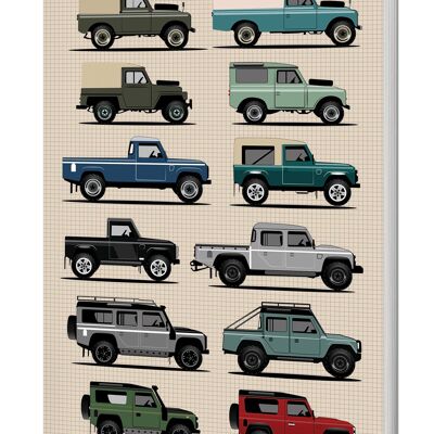 Land Rover Softcover-Notizbuch (A5 liniert, 120 Seiten)