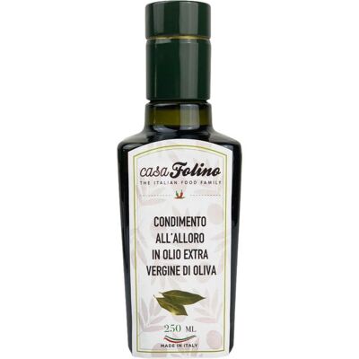 Condimento a base de Aceite Extra Virgen de Oliva aromatizado all'Alloro 0,25 lt