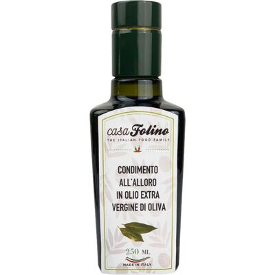 Condimento a base di Olio Extra Vergine di Oliva aromatizzato all'Alloro 0,25 lt