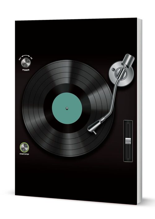 Turntable Deck Softback Notebook (A5 Lined 120 Pages)