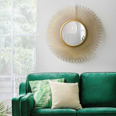 Miroir de décoration en forme de soleil 76cm