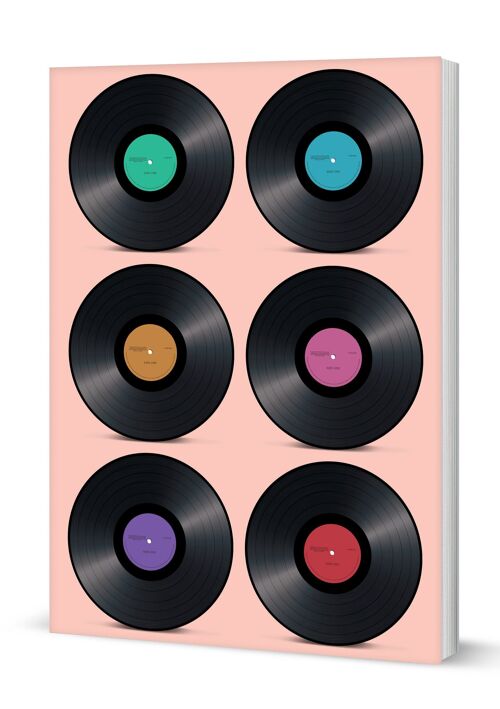 Vinyl Records Softback Notebook (A5 Lined 120 Pages)