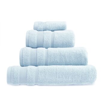 Serviettes de luxe en coton égyptien Zero Twist - Bleu bébé 1