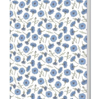 Cuaderno de tapa blanda Cornflowers (A5 rayado 120 páginas)