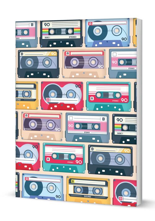 Cassettes Softback Notebook (A5 Lined 120 Pages)