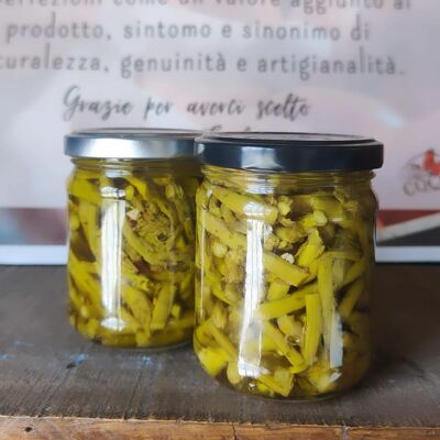 Espárragos picados con aceite de oliva virgen extra 314ml - Made in Italy máxima calidad