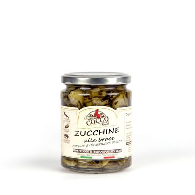 Grilled zucchini extra virgin olive oil, high quality