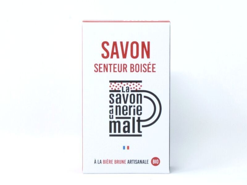 Organic artisanal brown beer soap