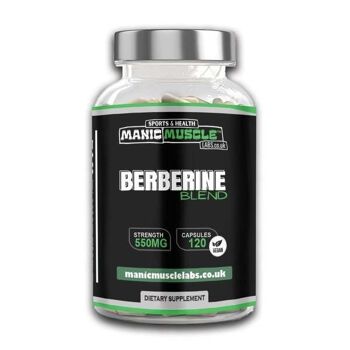 Berberine HCL 97% Plus Blend 550mg 120 Capsules Végétaliennes 1