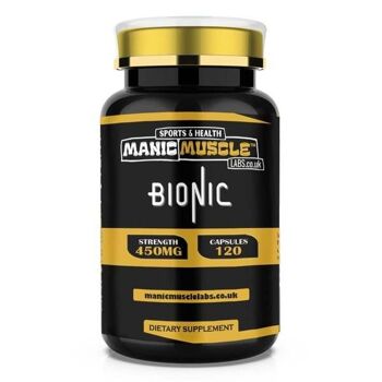 Manic Muscle Labs Bionic Natural Muscle Builder 450mg 120 Caps 1
