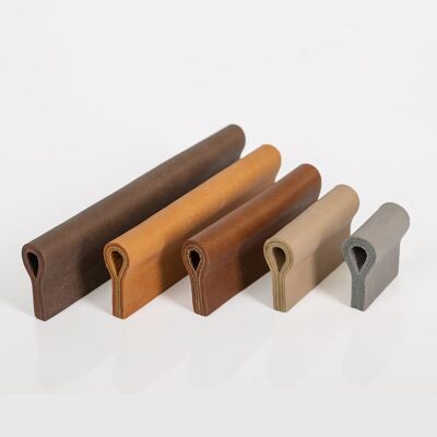 Leather handles for furniture MILANO-PURE VINTAGE in 8 immediately available colors - handmade in Germany - furniture handles, cabinet handles, drawer handles, handles, pulls made of leather
