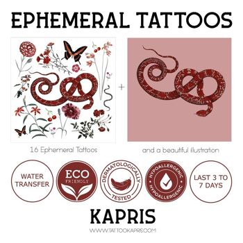 Set de 50 tatuajes temporales - Nueva colección 2023 - Tattoos éphémères 3