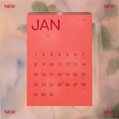 2024 Calendar | A3 | Ethercal | Premium aesthetic