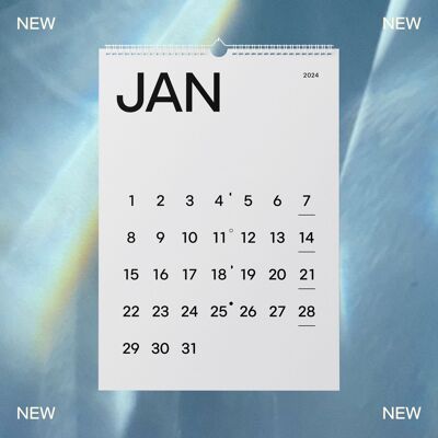 Kalender 2024 | A3 | Nacktes Licht | Premium-Minimalist