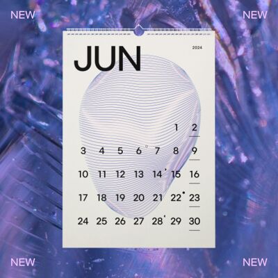 2024 Calendar | A3 | Blobcal | Premium aesthetic
