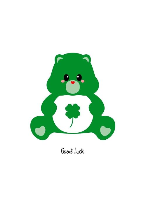 Postcard Care Bear Care Bear Good Luck