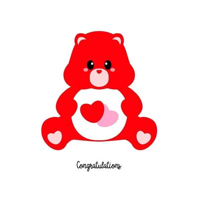 Carte postale Care Bear Care Bear amour félicitations