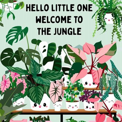 Carte Postale Plantes Bienvenue dans la jungle