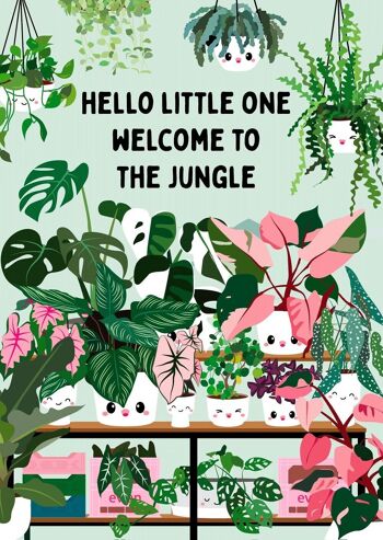 Carte Postale Plantes Bienvenue dans la jungle 1