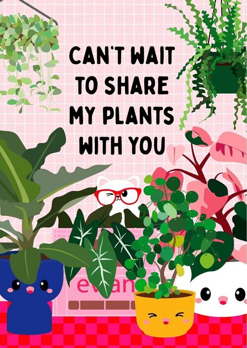 Postcard plants living together