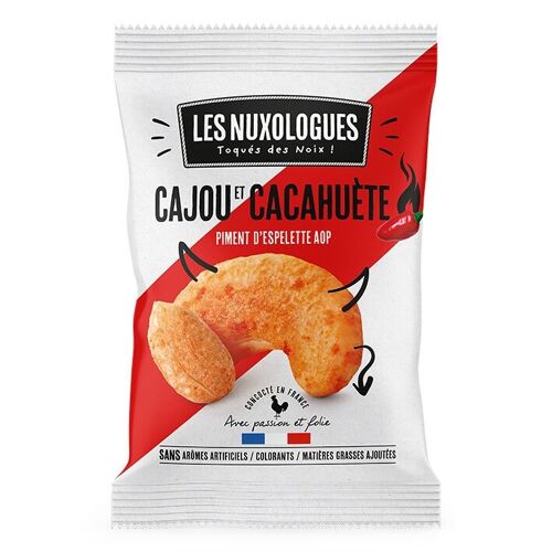 Noix de cajou & Cacahuètes au Piment d'Espelette 110G