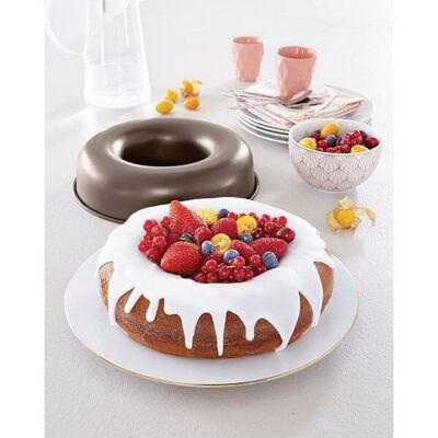 Moule à savarin ou couronne acier revêtu anti-adhérent 24 cm Mathon