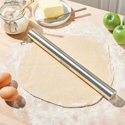 Stainless steel rolling pin 40 cm Mathon