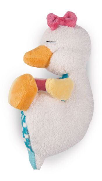 Peluche oie Gilli dormant 23cm sur tête 4