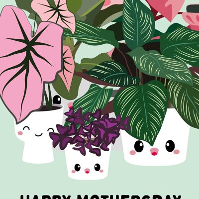 Cartolina piante Happy Mothersday