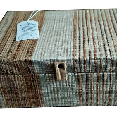 Natural deco box with LG suede handle