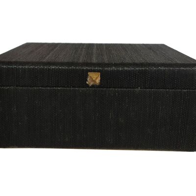 LG Black Round Border Deco Box