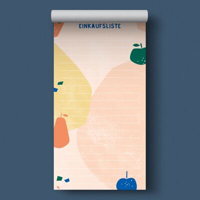 Notepad DIN long // Abstract shopping list
