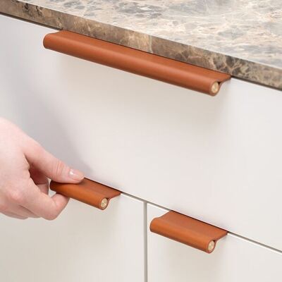 Leather edge handles KENT in 5 immediately available colors, leather handles, cabinet handles, drawer handles, furniture handles, handles for furniture, kitchen handles handmade in Germany